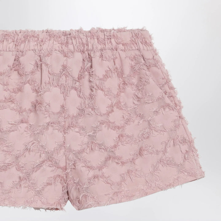 Douuod - Pink patterned shorts with fringes Brand Shorts 10