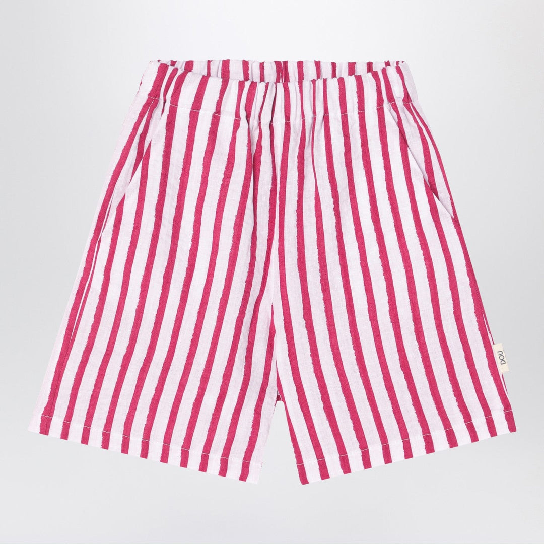 Shorts 6 Douuod - White/red striped Bermuda shorts in linen Brand
