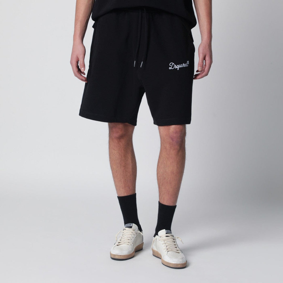 Shorts Dsquared2 - Black relaxed-fit cotton shorts Brand
