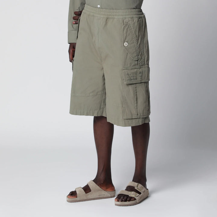 Dsquared2 - D2 Cargo ripstop cotton cargo shorts in oak Brand Shorts