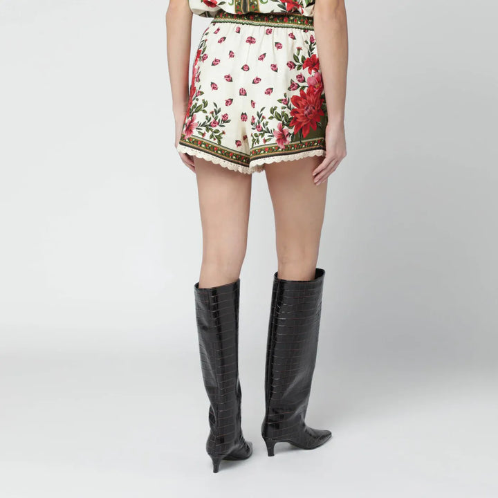 FARM Rio - Floral linen-blend Shorts Brand Shorts