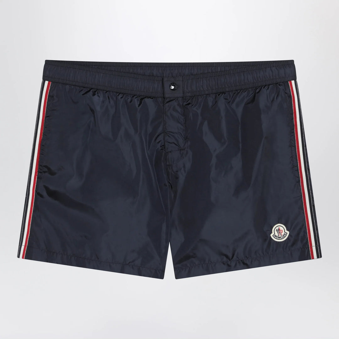 Moncler - Navy blue swim shorts with logo patch Brand Shorts S