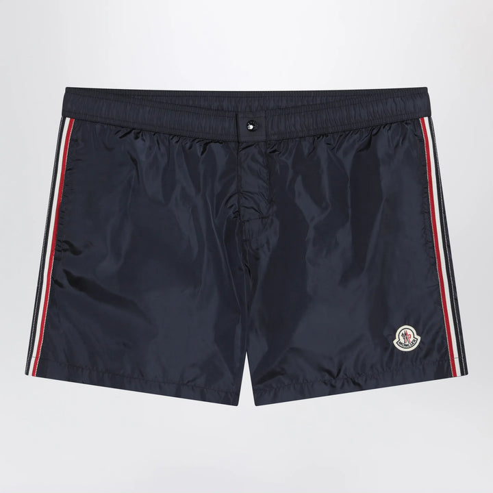 Moncler - Navy blue swim shorts with logo patch Brand Shorts S