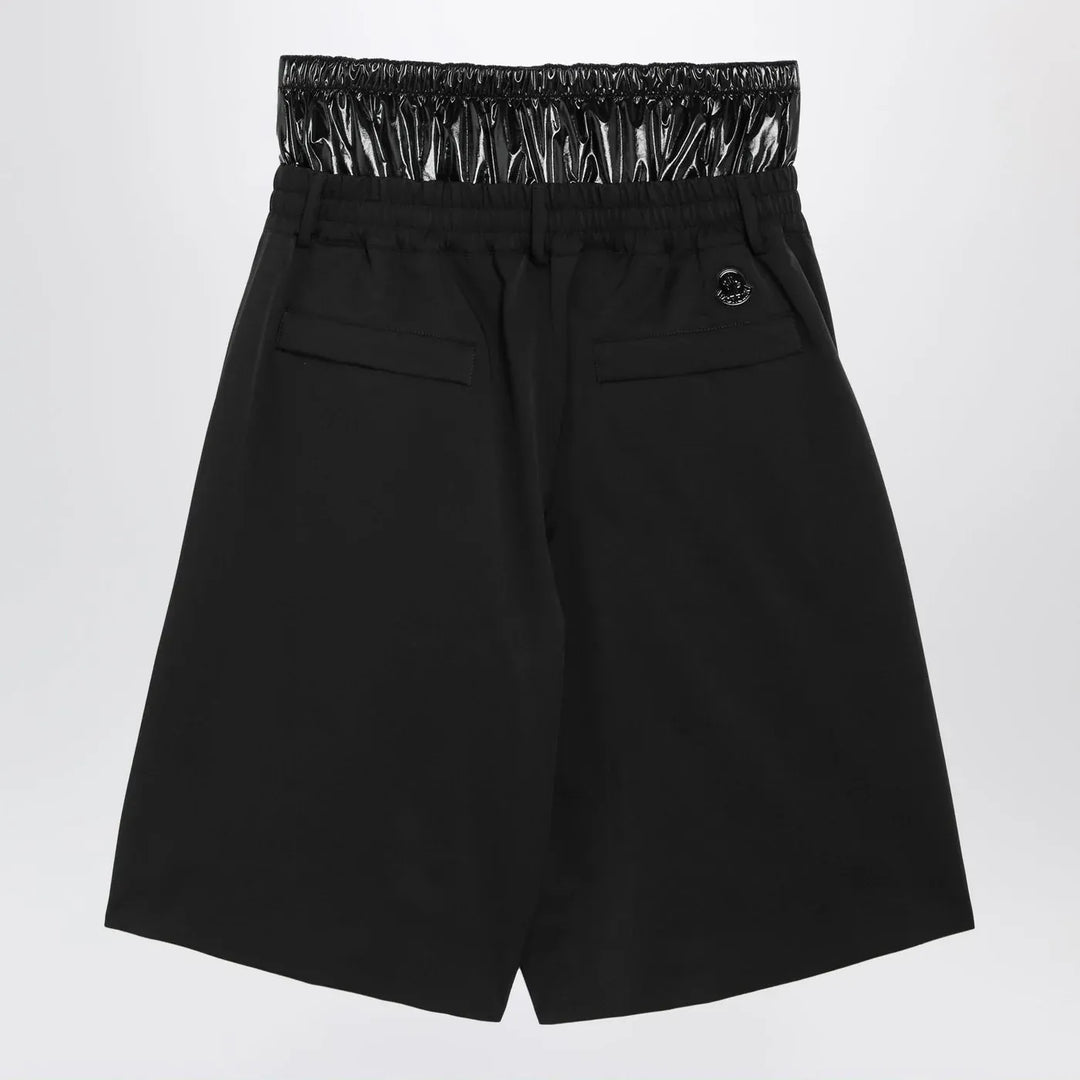 Moncler X A$AP Rocky - Black nylon blend Bermuda shorts Brand Shorts
