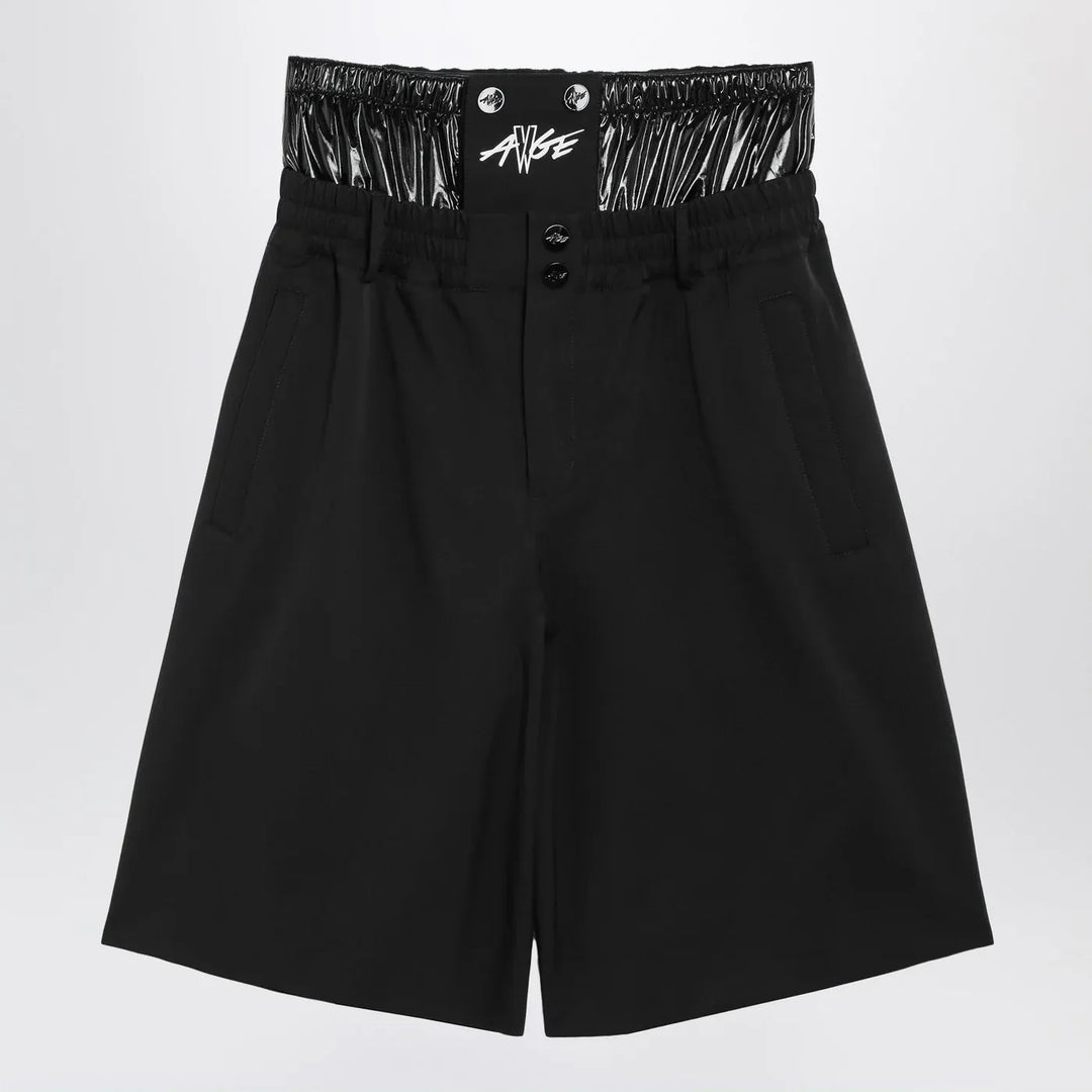 Moncler X A$AP Rocky - Black nylon blend Bermuda shorts Brand Shorts 46 IT