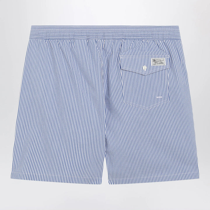 Polo Ralph Lauren - Traveler striped white/blue seersucker swim shorts Brand Shorts