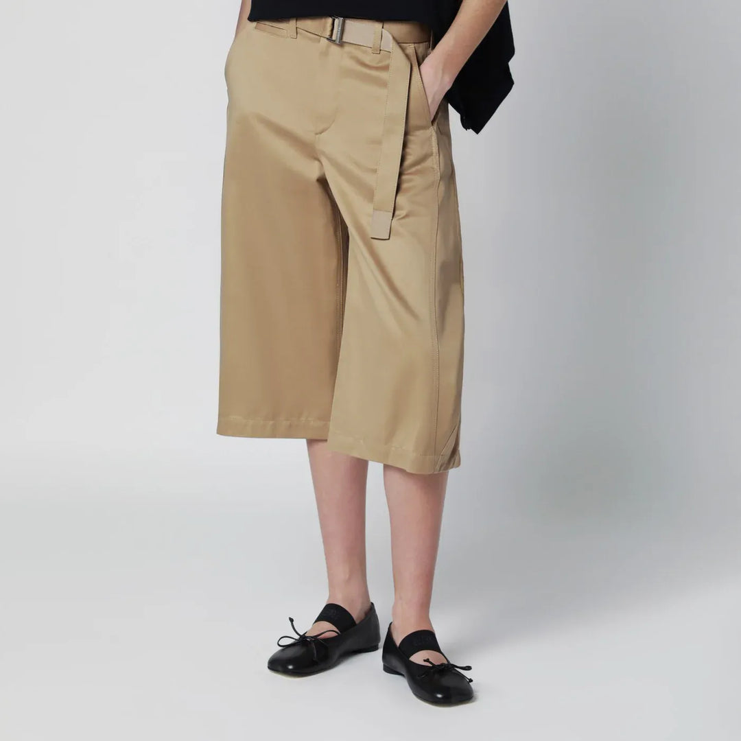 Sacai - Beige cotton chino bermuda shorts Brand Shorts 1