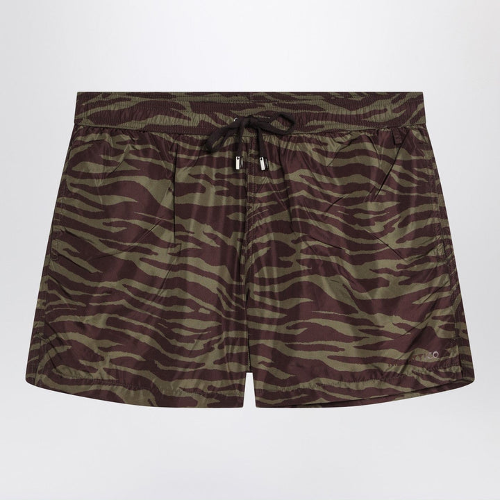 Shorts The Attico - Zebra shorts in khaki/brown nylon Brand