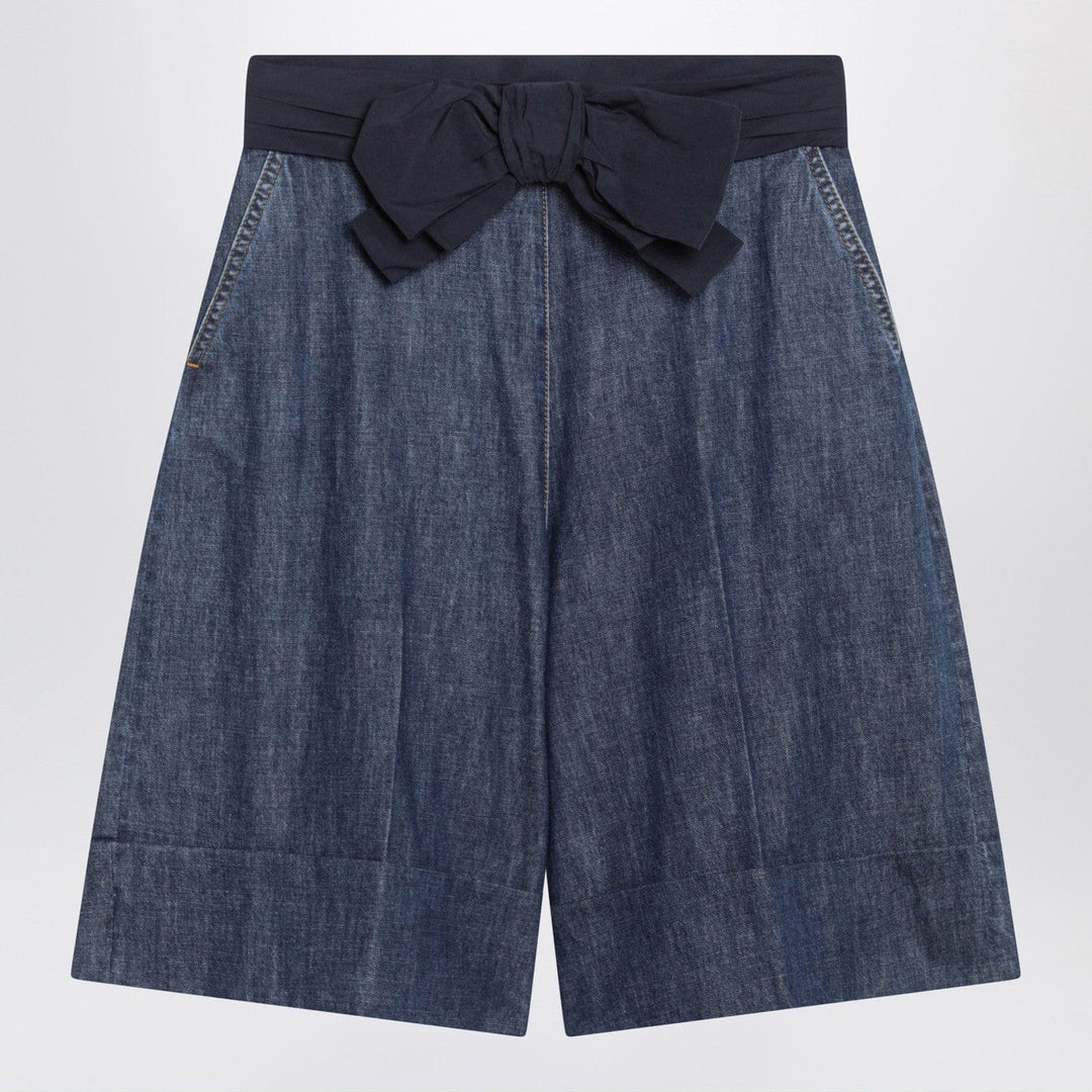 Shorts Valentino - Denim bermuda shorts with oversized bow Brand