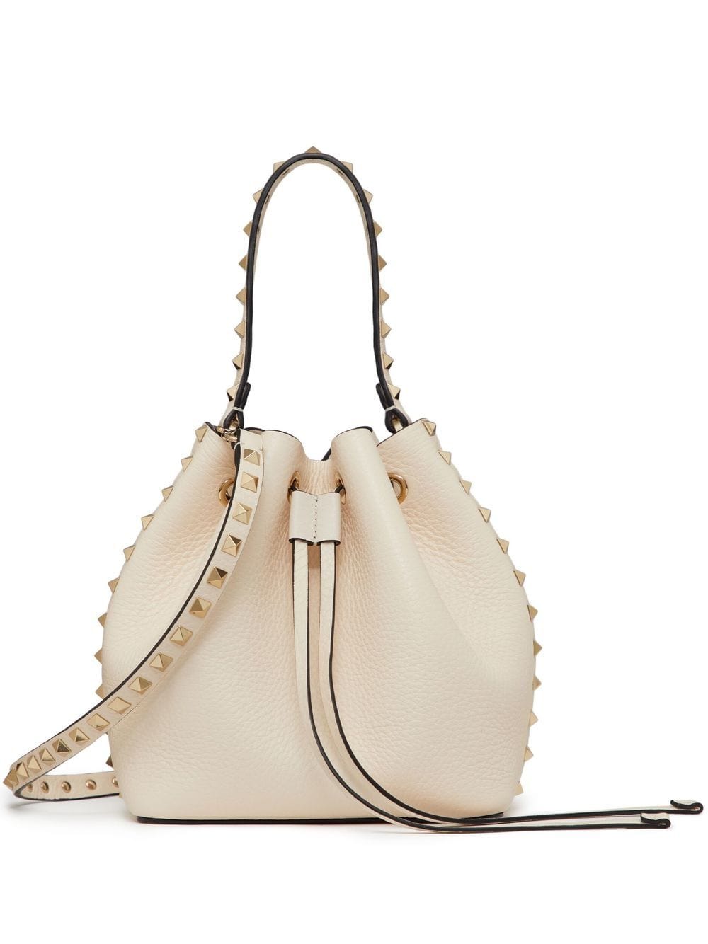 Valentino Garavani Shoulder UNI Valentino Garavani Rockstud Bucket Bag In Grainy Calfskin Valentino Garavani Rockstud Bucket Bag In Grainy Calfskin Brand