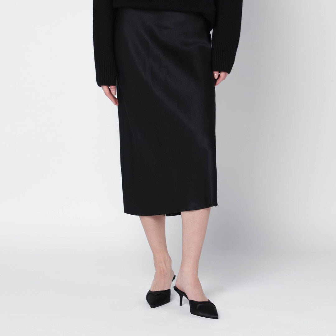 Skirts ANINE BING - Black silk Bar midi skirt Brand