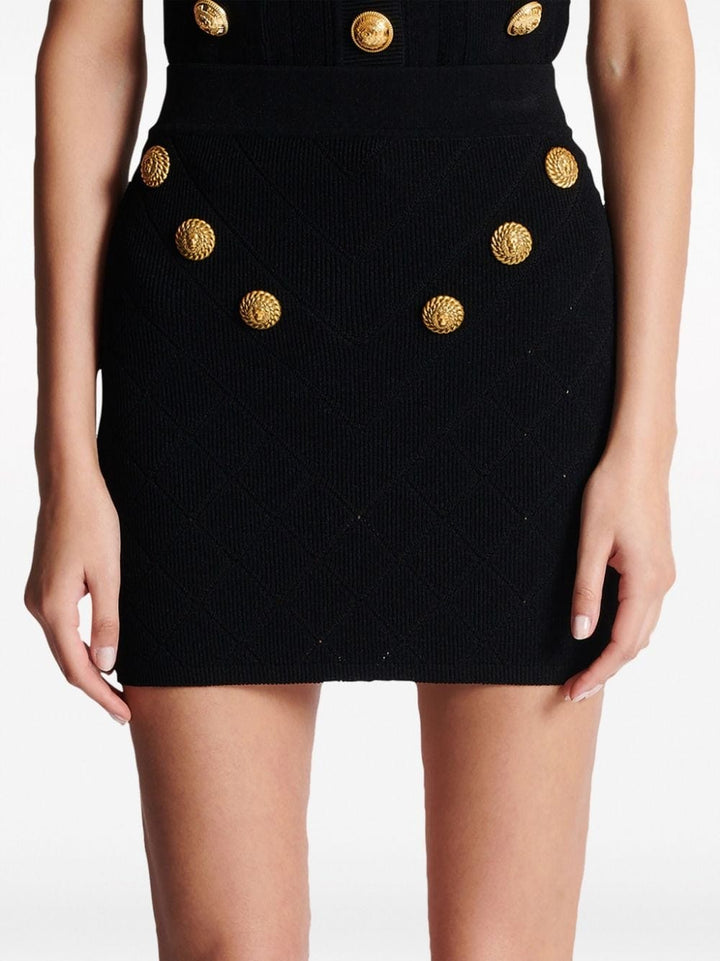 Balmain Skirts 38 Balmain Fine Knit Skirt Balmain Fine Black Knit Skirt Brand