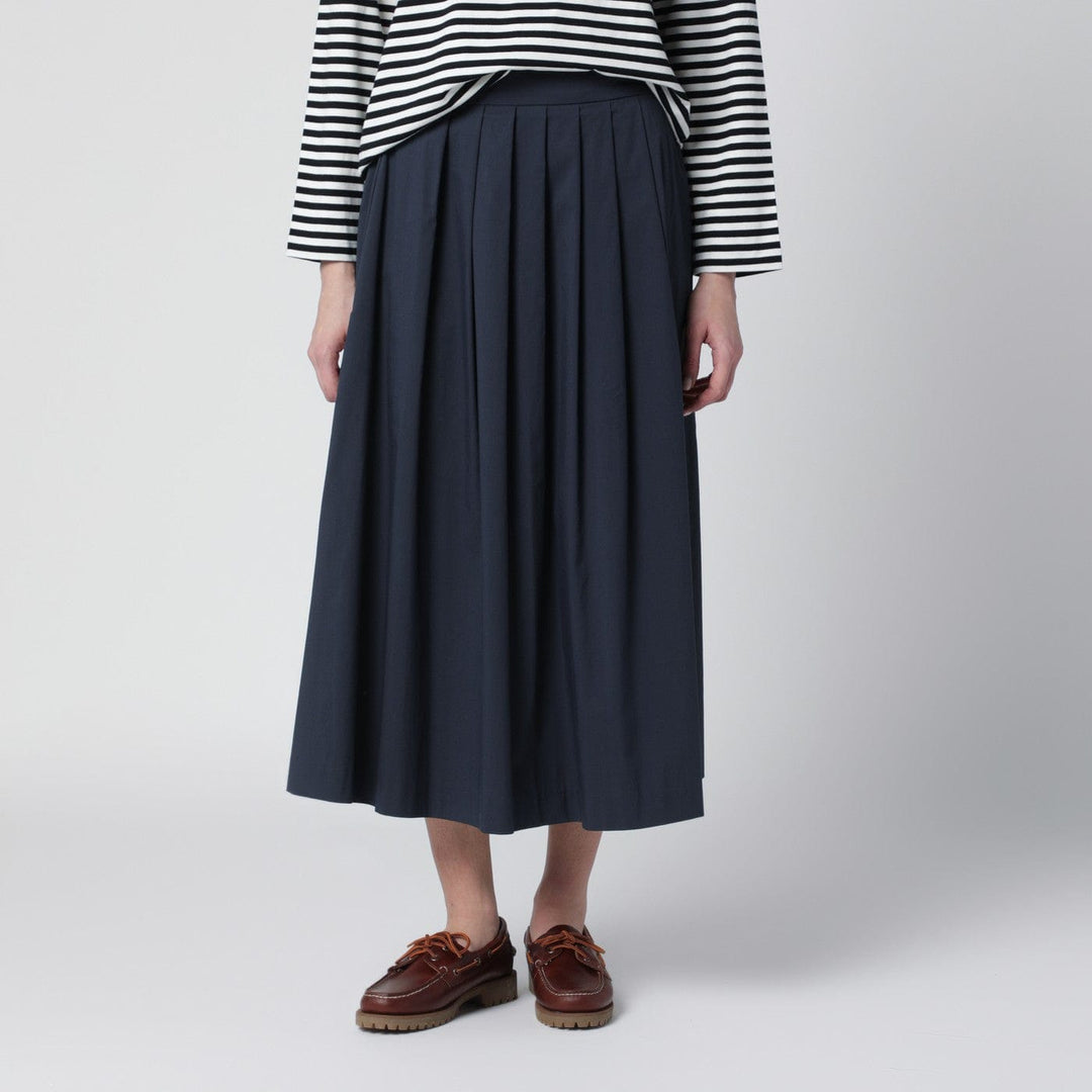 Skirts Blue pleated cotton-blend skirt Brand