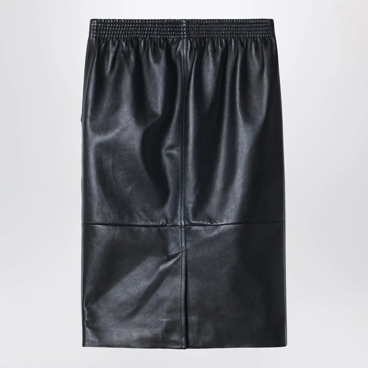Chloé - Black pencil skirt in plongé nappa leather Brand Skirts