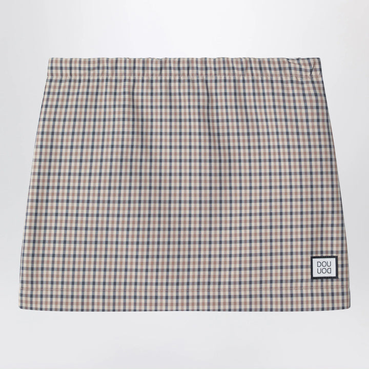Douuod - Betulla beige mini skirt with check pattern Brand Skirts 10