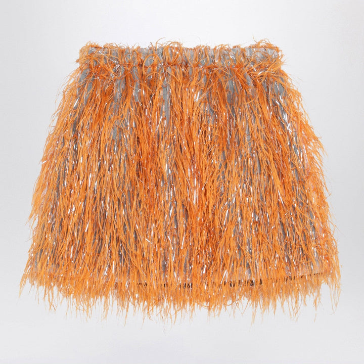 Skirts 8 Douuod - Orange Maracaibo skirt with feathers Brand