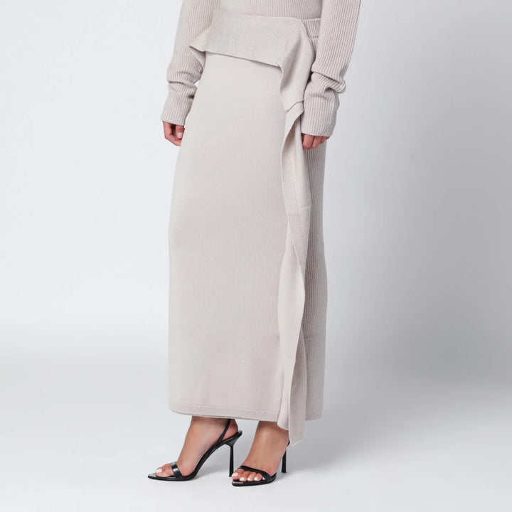 Entire Studios - Light beige long wool skirt Brand Skirts M/L