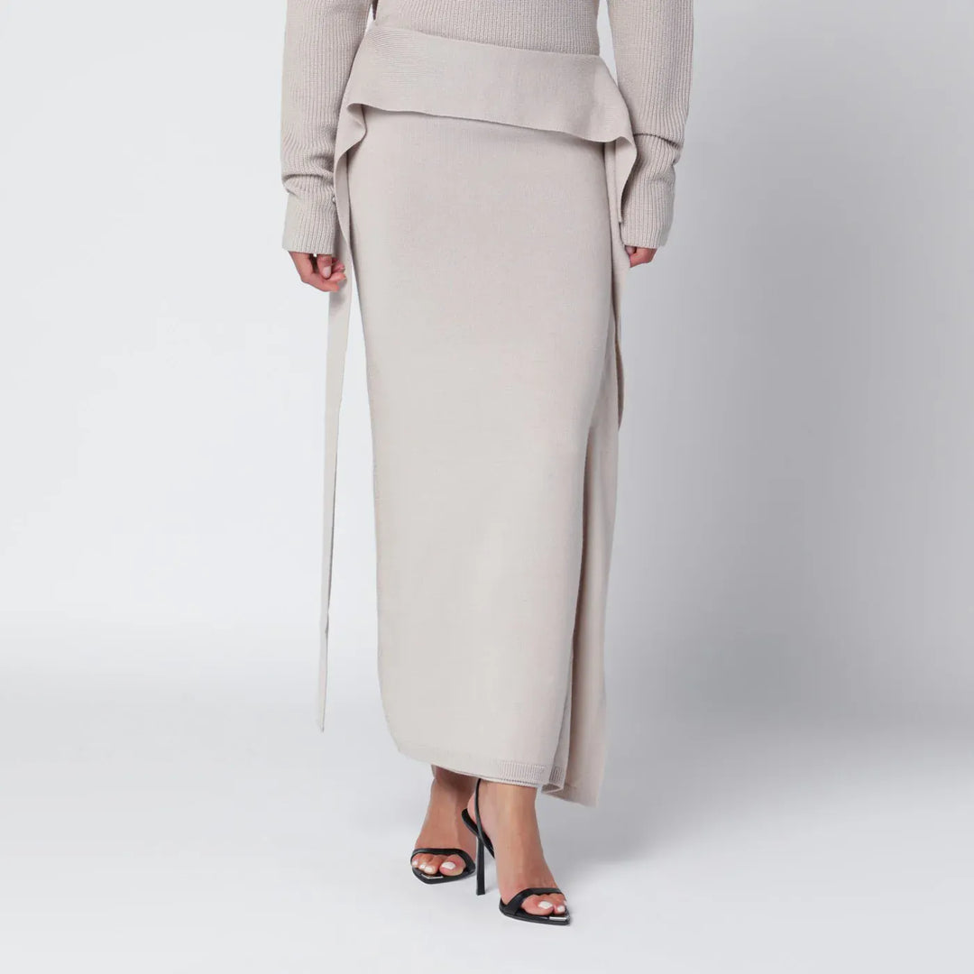 Entire Studios - Light beige long wool skirt Brand Skirts M/L