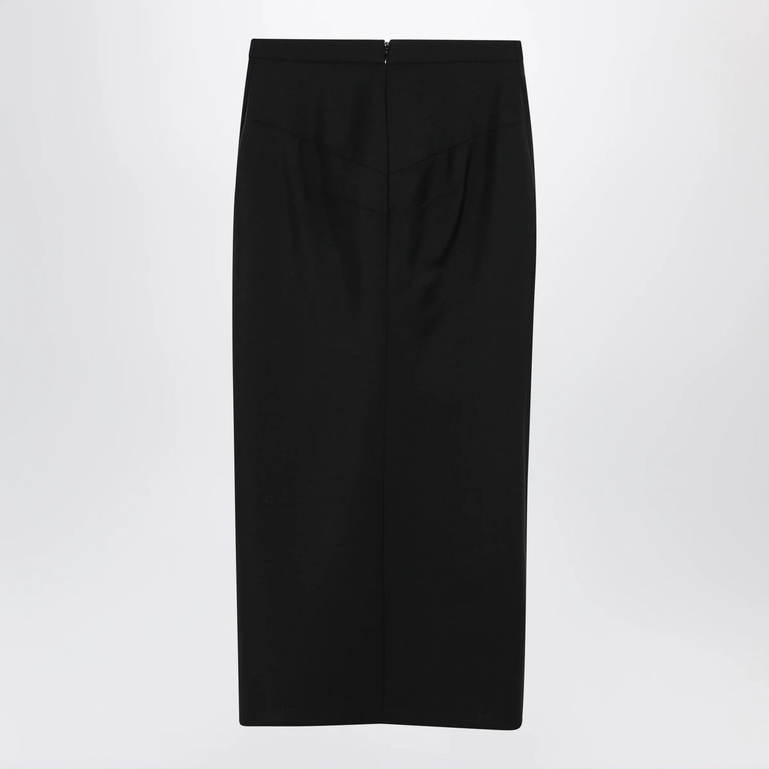 Givenchy - Draped skirt in black wool and mohair Brand Skirts