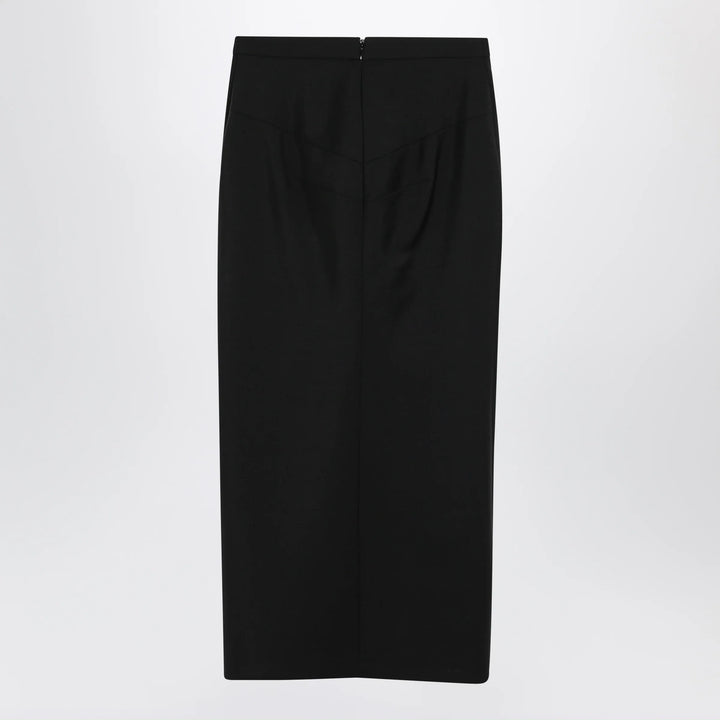 Givenchy - Draped skirt in black wool and mohair Brand Skirts