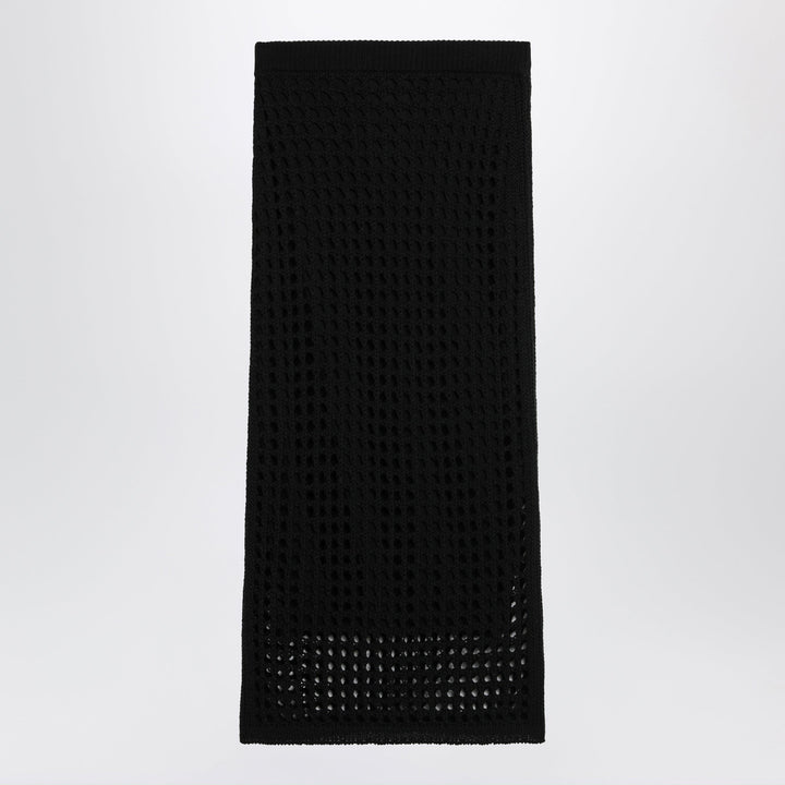 Skirts Max Mara - Long sheer net cotton skirt in black Brand