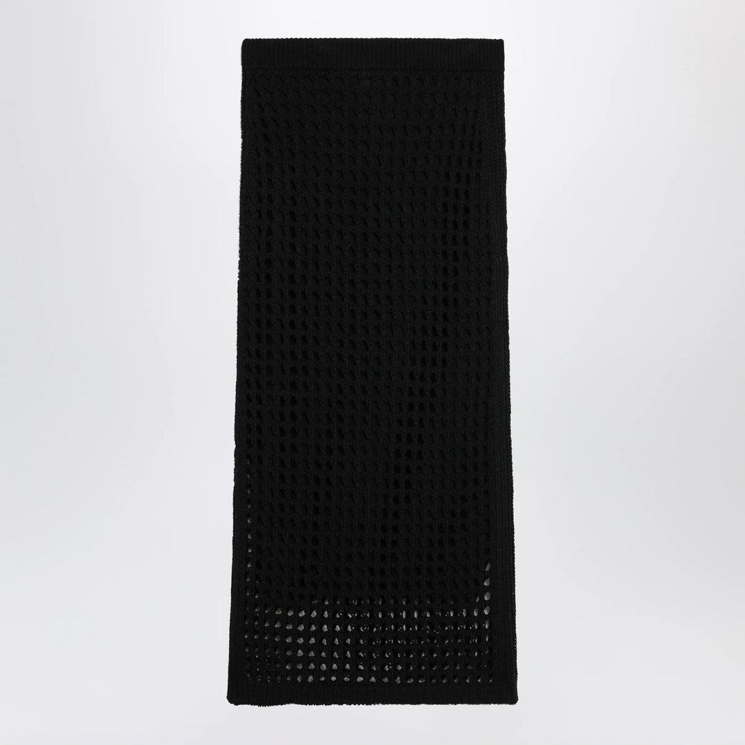 Max Mara - Long sheer net cotton skirt in black Brand Skirts