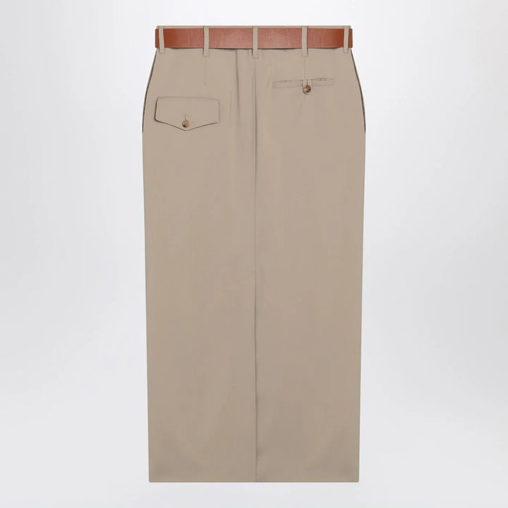 Moschino - Jupe with beige wool skirt Brand Skirts 44  IT