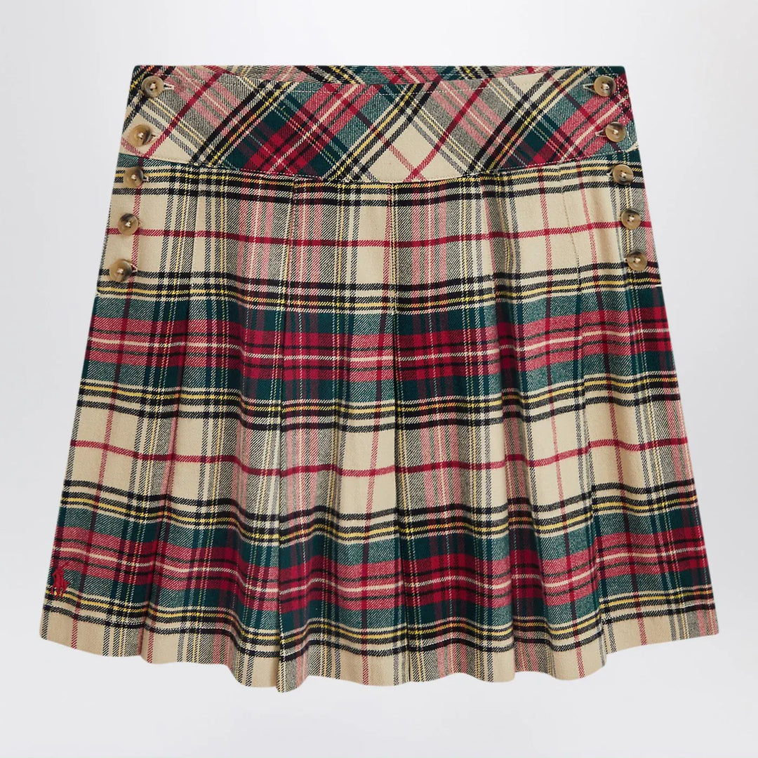 Polo Ralph Lauren - Cream/red cotton twill tartan skirt Brand Skirts 4
