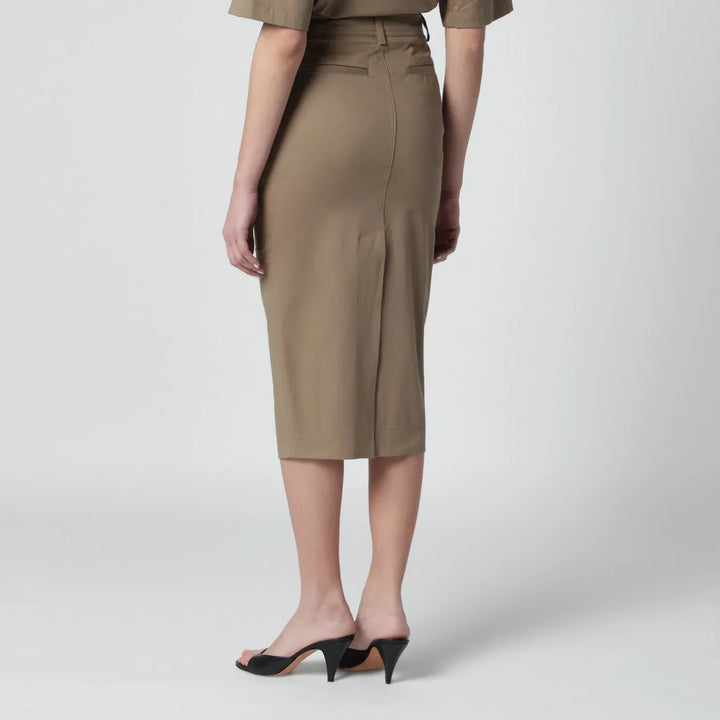 TheLatest - Cognac cotton pencil skirt Brand Skirts
