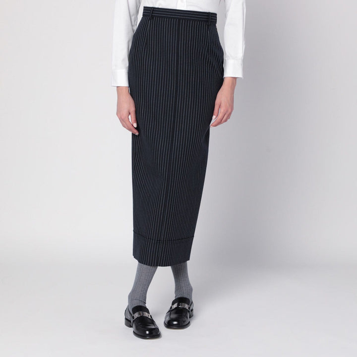 Skirts 42  IT Thom Browne - Navy blue pinstriped pencil skirt Brand
