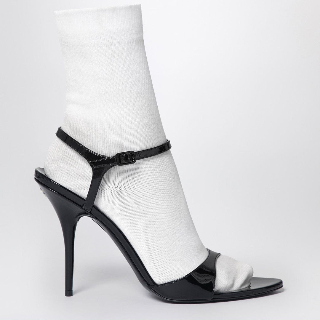Socks Balenciaga - Avenue Sock black sandal in patent leather and mesh Brand