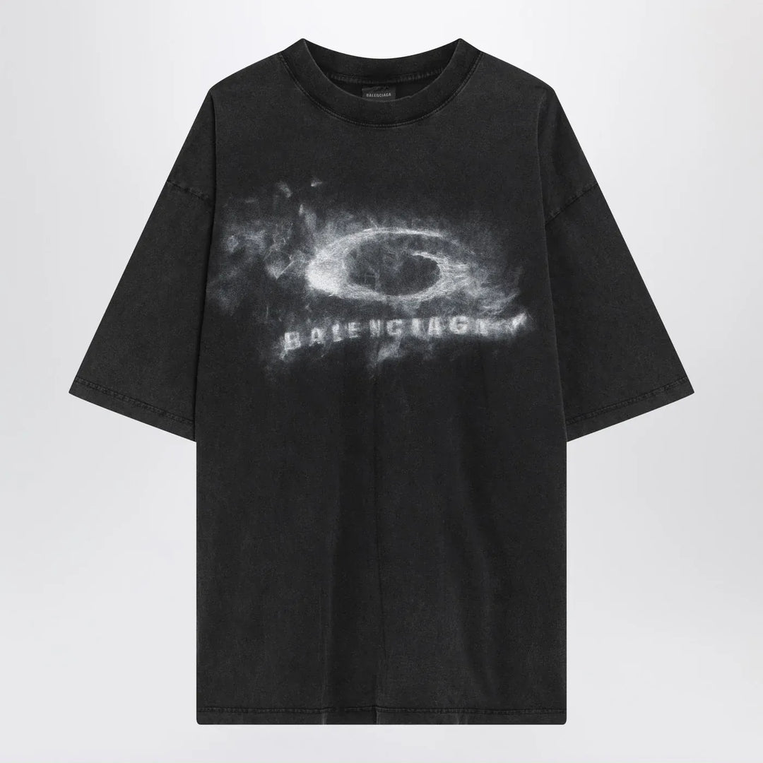 Balenciaga - Black faded Crayon Loop oversize T-shirt Brand T-shirt S