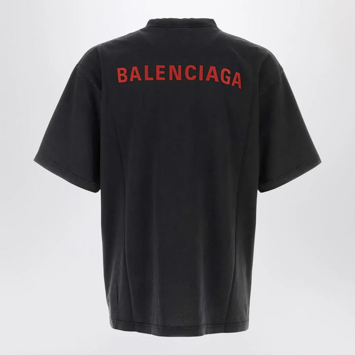 Balenciaga - Light blue medium-fit T-shirt with logo Brand T-Shirt XL