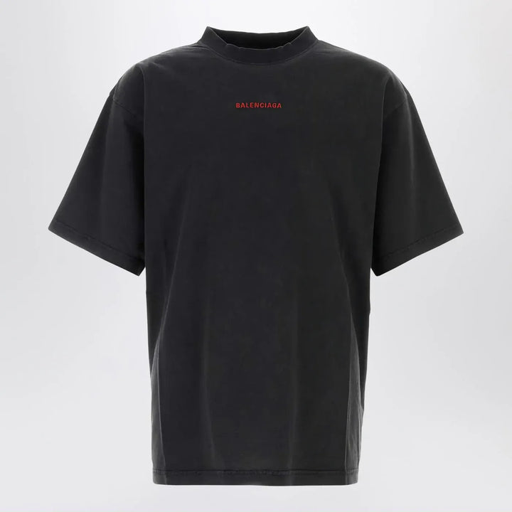 Balenciaga - Light blue medium-fit T-shirt with logo Brand T-Shirt XL
