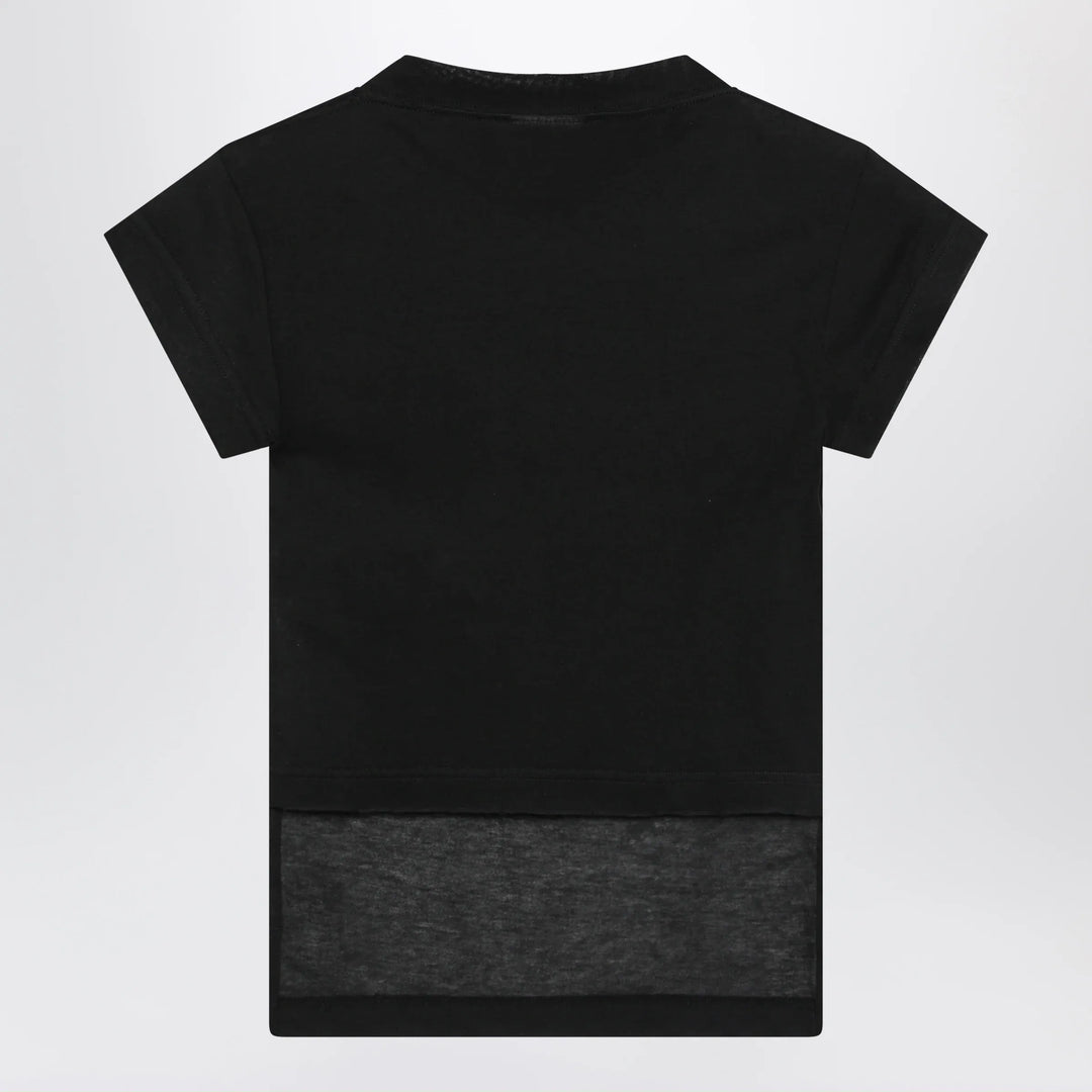 Balenciaga - Messy Spray T-shirt with cut-out back in cotton black Brand T-Shirt