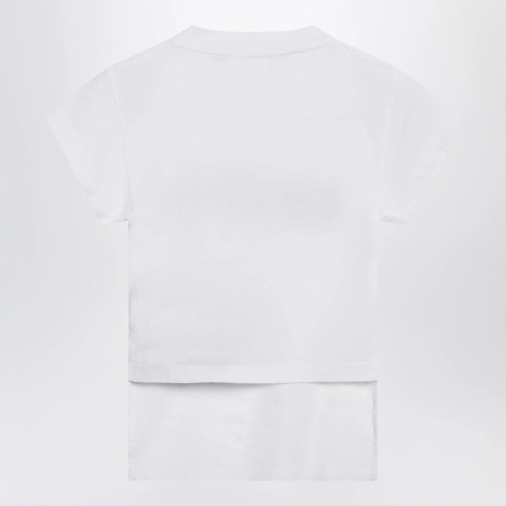 Balenciaga - Messy Spray T-shirt with cut-out back in white cotton Brand T-Shirt
