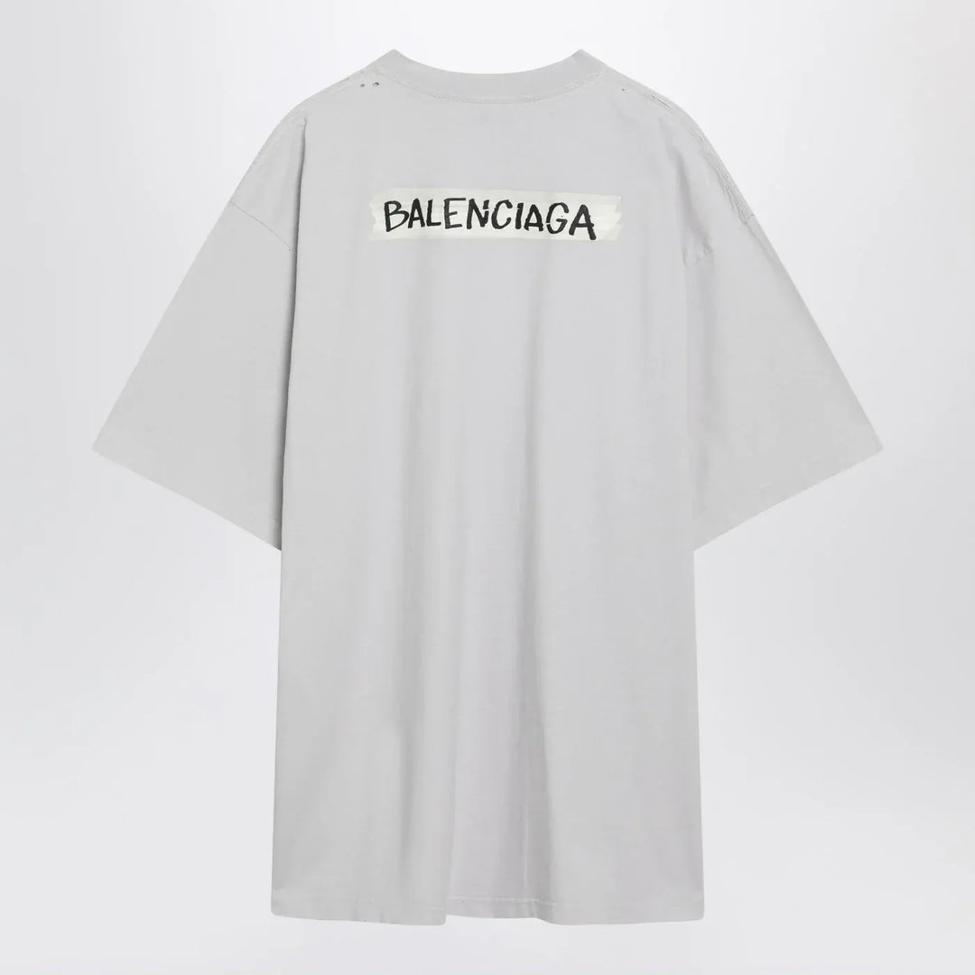 Balenciaga - White Masking Tape T-shirt with medium fit Brand T-shirt