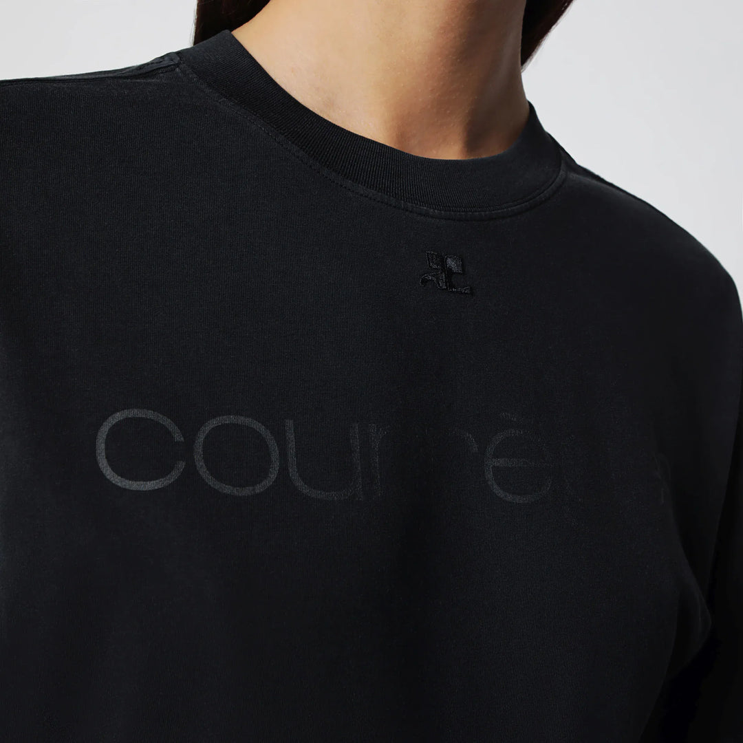 Courrèges - Black double-sleeve T-shirt Brand T-Shirt
