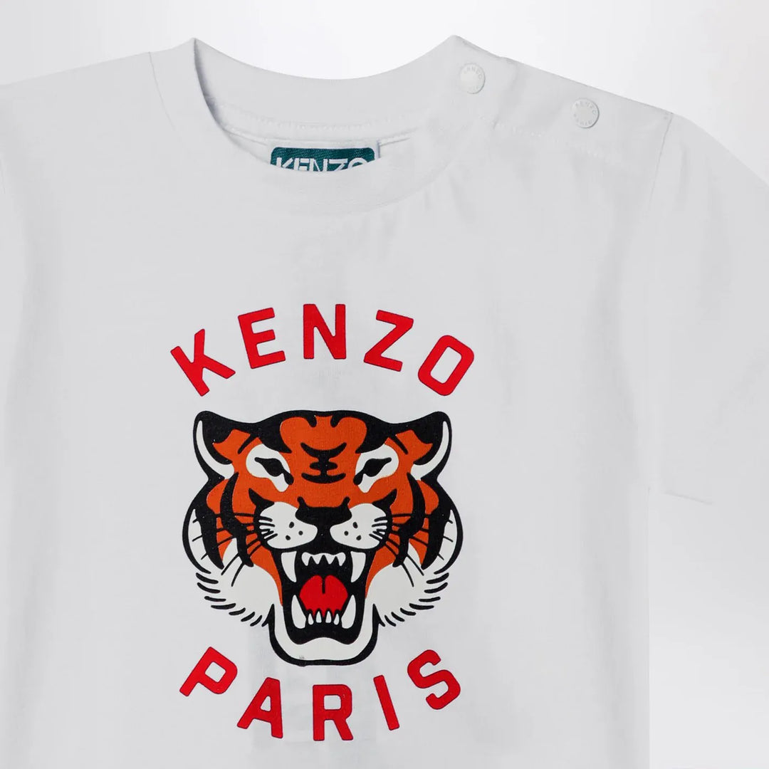 KENZO - White t-shirt with printed logo Brand T-Shirt 9M