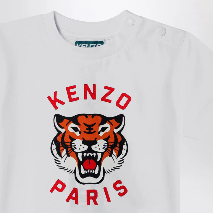 KENZO - White t-shirt with printed logo Brand T-Shirt 9M