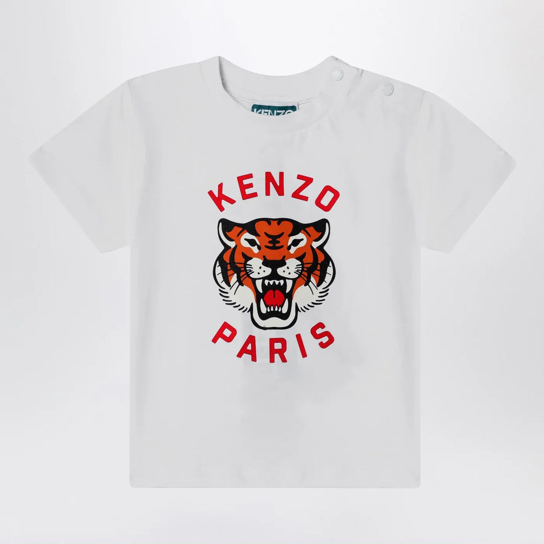 KENZO - White t-shirt with printed logo Brand T-Shirt 9M