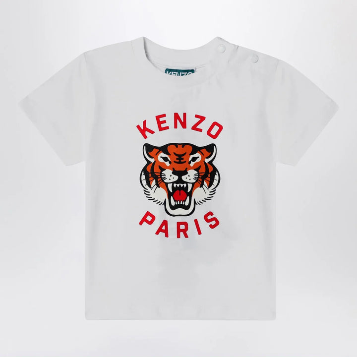 KENZO - White t-shirt with printed logo Brand T-Shirt 9M
