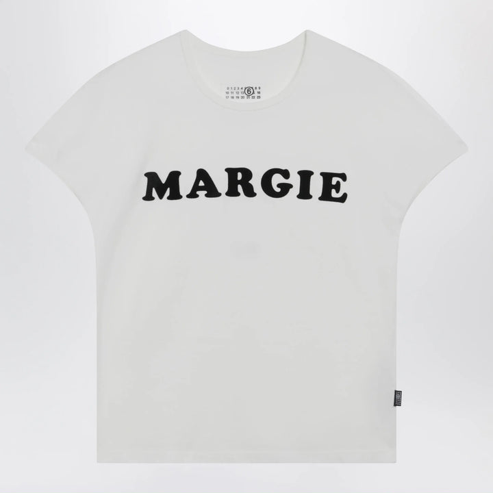 MM6 Maison Margiela - Vintage jersey cotton T-shirt in white Brand T-Shirt XS