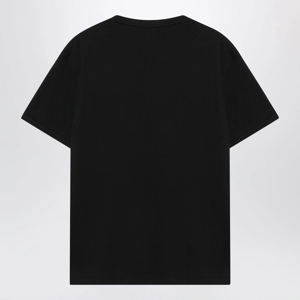 Polo Ralph Lauren - T-shirt black in cotton Custom Slim-Fit Brand T-Shirt