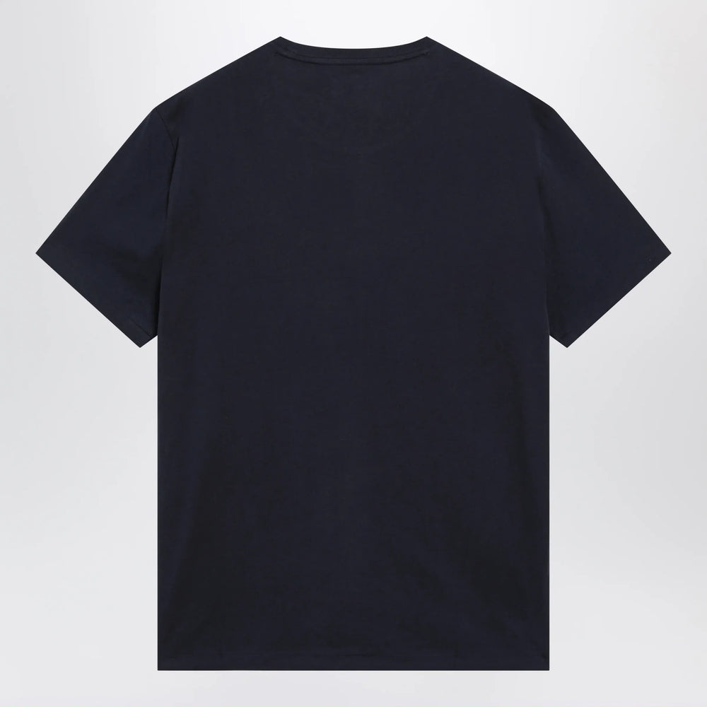 Polo Ralph Lauren - T-shirt blue in cotton Custom Slim-Fit Brand T-Shirt