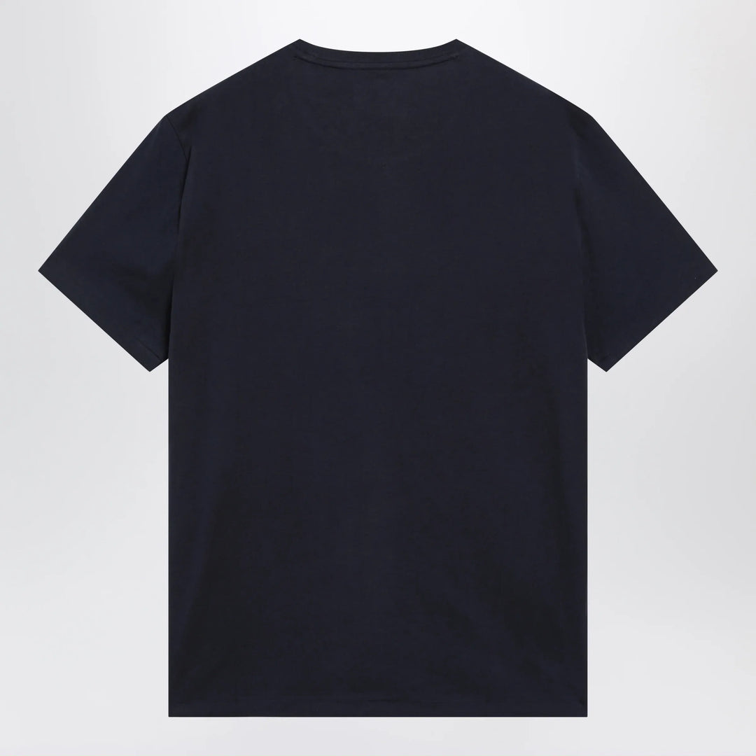 Polo Ralph Lauren - T-shirt blue in cotton Custom Slim-Fit Brand T-Shirt