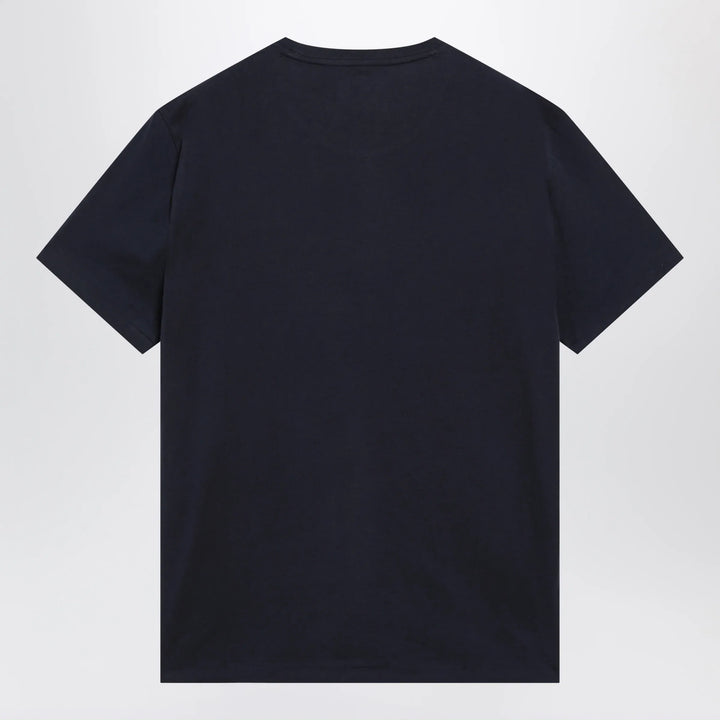 Polo Ralph Lauren - T-shirt blue in cotton Custom Slim-Fit Brand T-Shirt