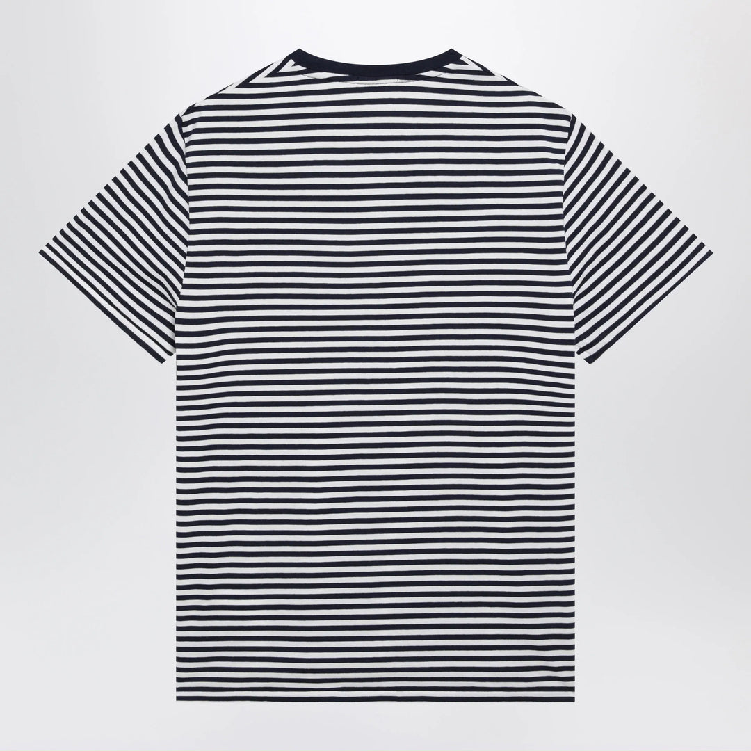 Polo Ralph Lauren - White/Navy striped Custom Slim-Fit T-shirt Brand T-Shirt