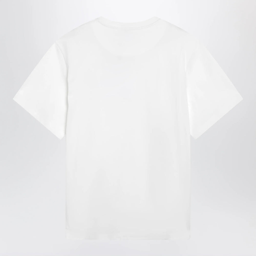 The Attico - Oversized cotton jersey T-shirt with cutout hem, white Brand T-Shirt