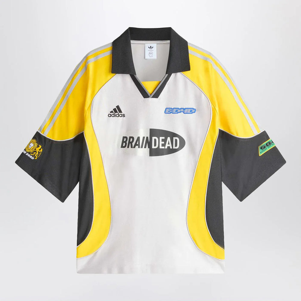 adidas x Brain Dead - Football T-shirt Silver Metallic Brand T-Shirts M